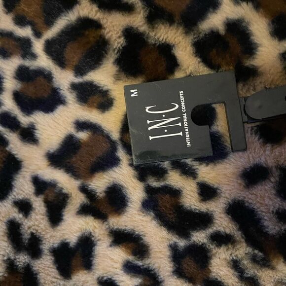 NWT INC International Concepts  Croc-Embossed Panel Belt Taupe M - Picture 4 of 6